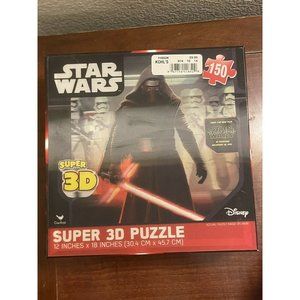 Star Wars Super 3D Puzzle Disney 12" X 18" New Sealed Box 150 Pieces